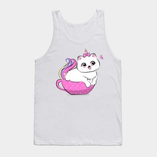 Cute loving Caticorn Unicorn girl Tank Top